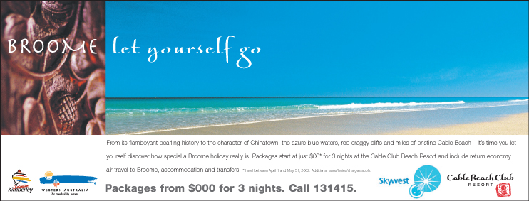 Broome Tourism for Intersect Communications